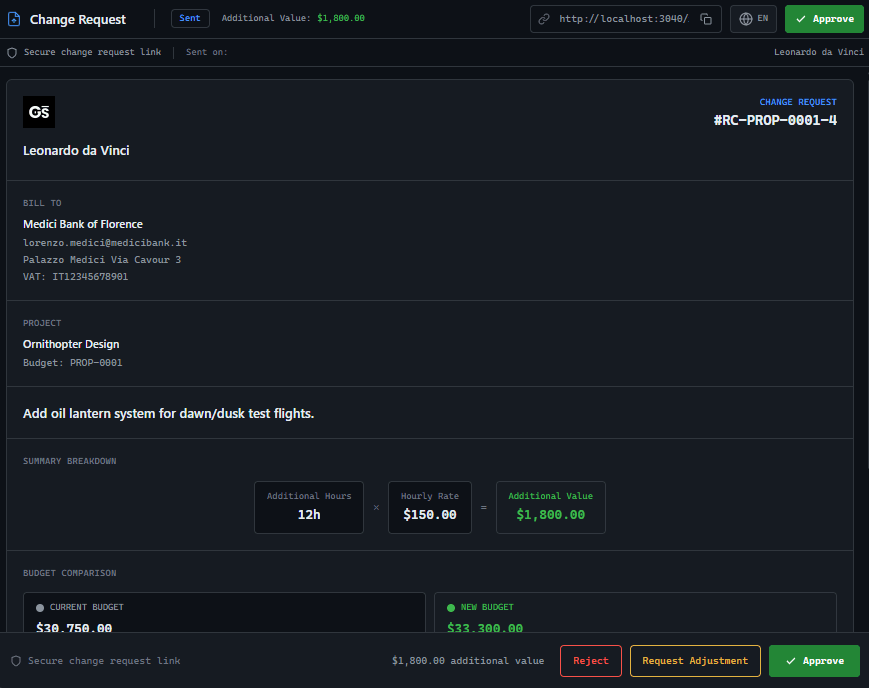 GitScrum Change Request Public