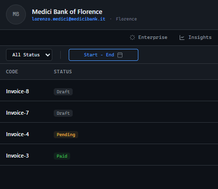 GitScrum ClientFlow Invoice List