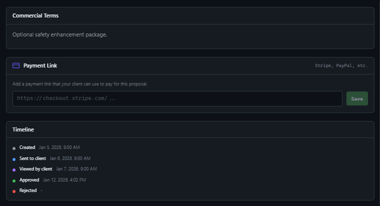 GitScrum ClientFlow Proposals Payment Link
