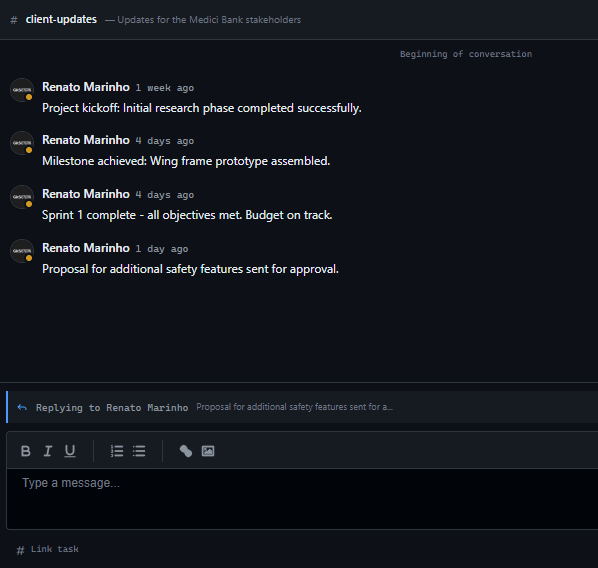 GitScrum Discussions Channels