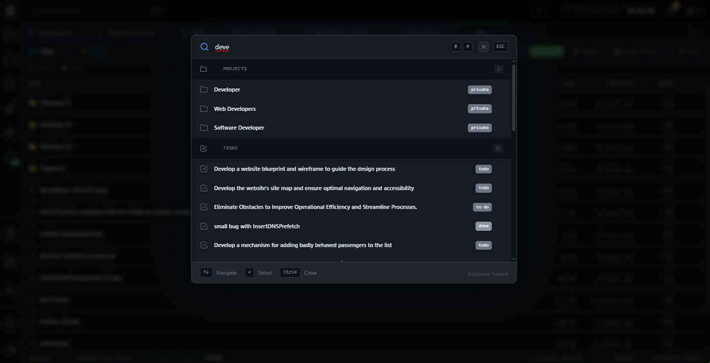 GitScrum Global Search