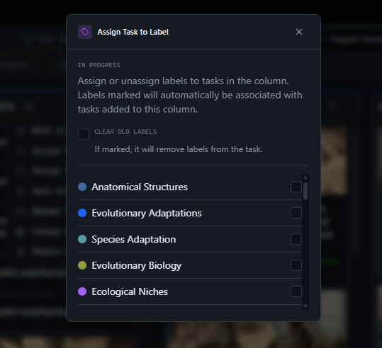GitScrum Project Assign Labels