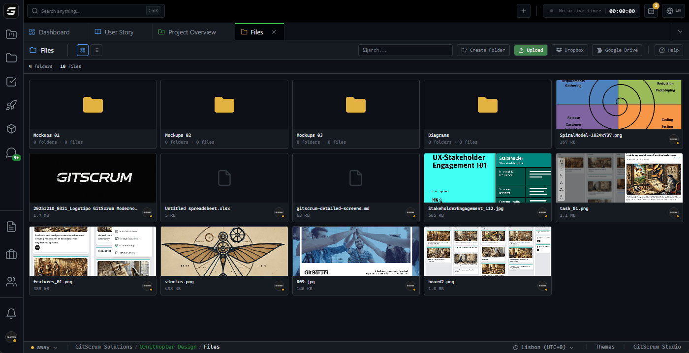 GitScrum Board with Sidebar