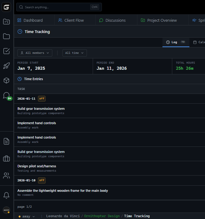 GitScrum Time tracking