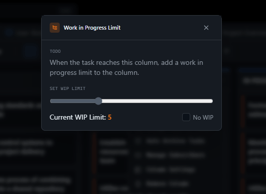 GitScrum WIP for Columns